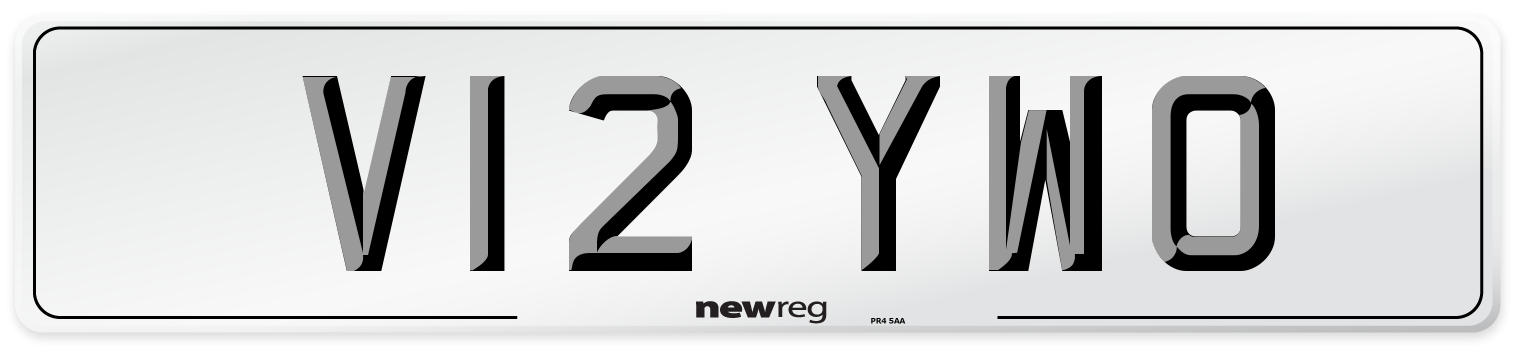 V12 YWO Number Plate from New Reg